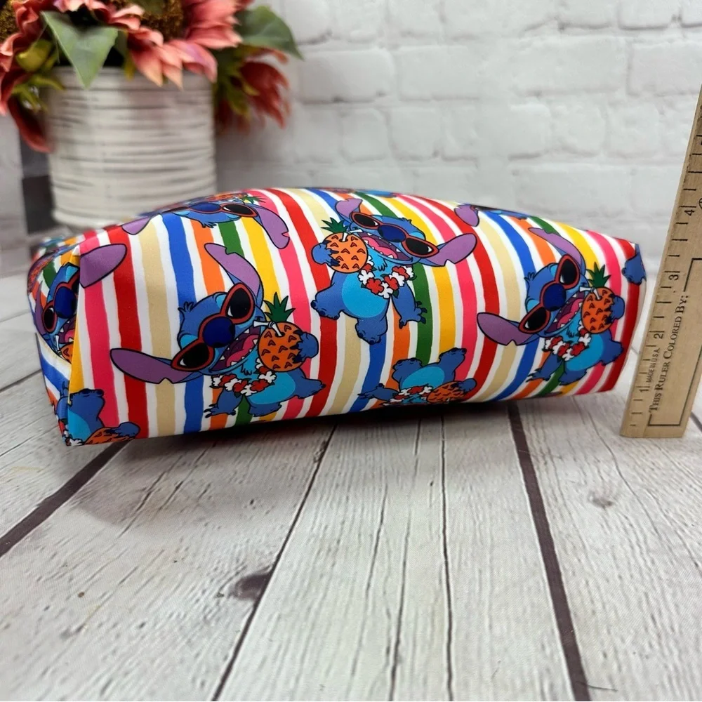 NWT Disney stitch Zipper Cosmetic Pouch bag travel fandom rainbow kidcore resort
